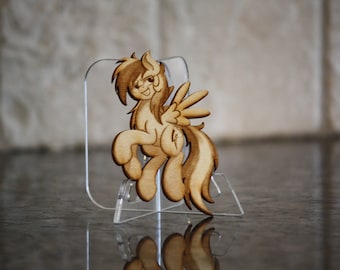 Rainbow Dash - Mini Wood Laser Cut - Art by NekoCrispy