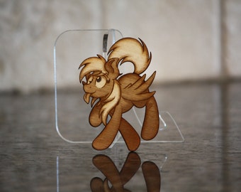 Derpy - Mini Wood Laser Cut - Art by NekoCrispy