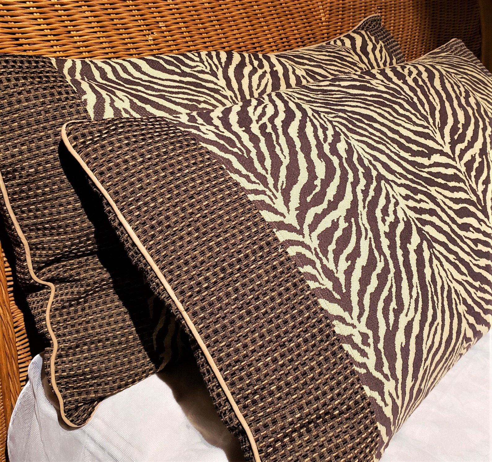 Brown vintage Zebra print pillow shams An adorable set of Etsy