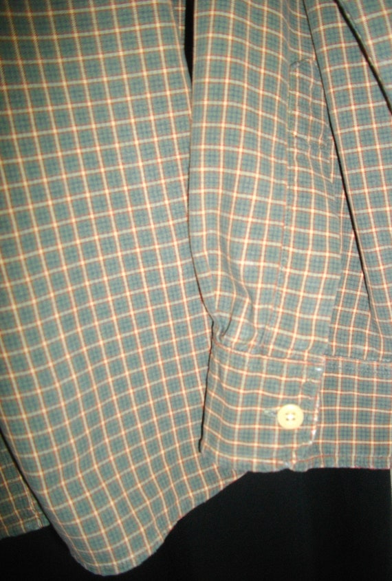 Plaid Abercrombie & Fitch Large Brown Green Butto… - image 5