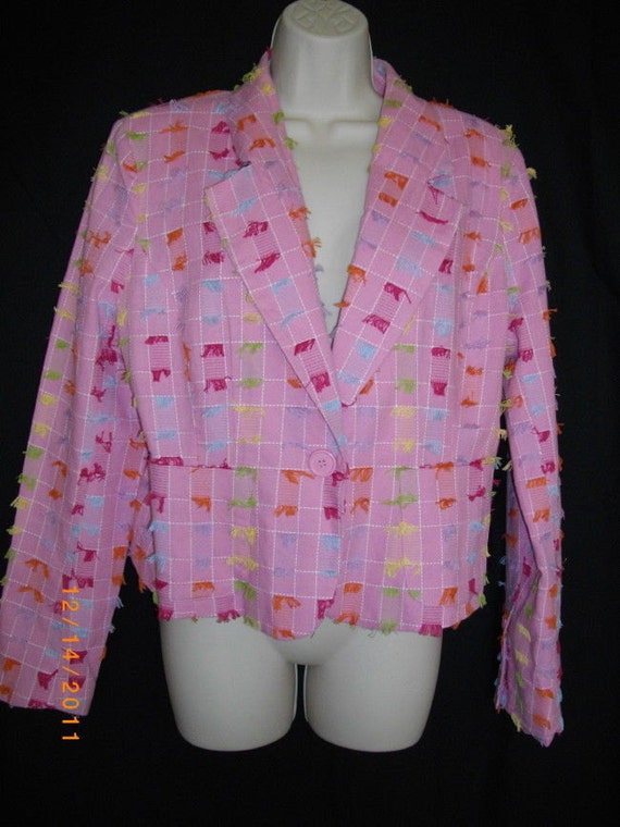 Pink Bobby J. Multicolored Strings Jacket - image 1
