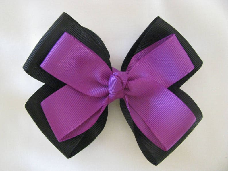 hair bows ribbon girl school sport accessories clip elastic aegean navy blue