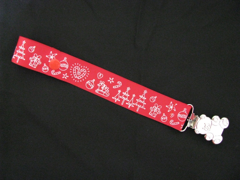 dummy pacifier clip baby unisex boy girl australia christmas teddy bear clip