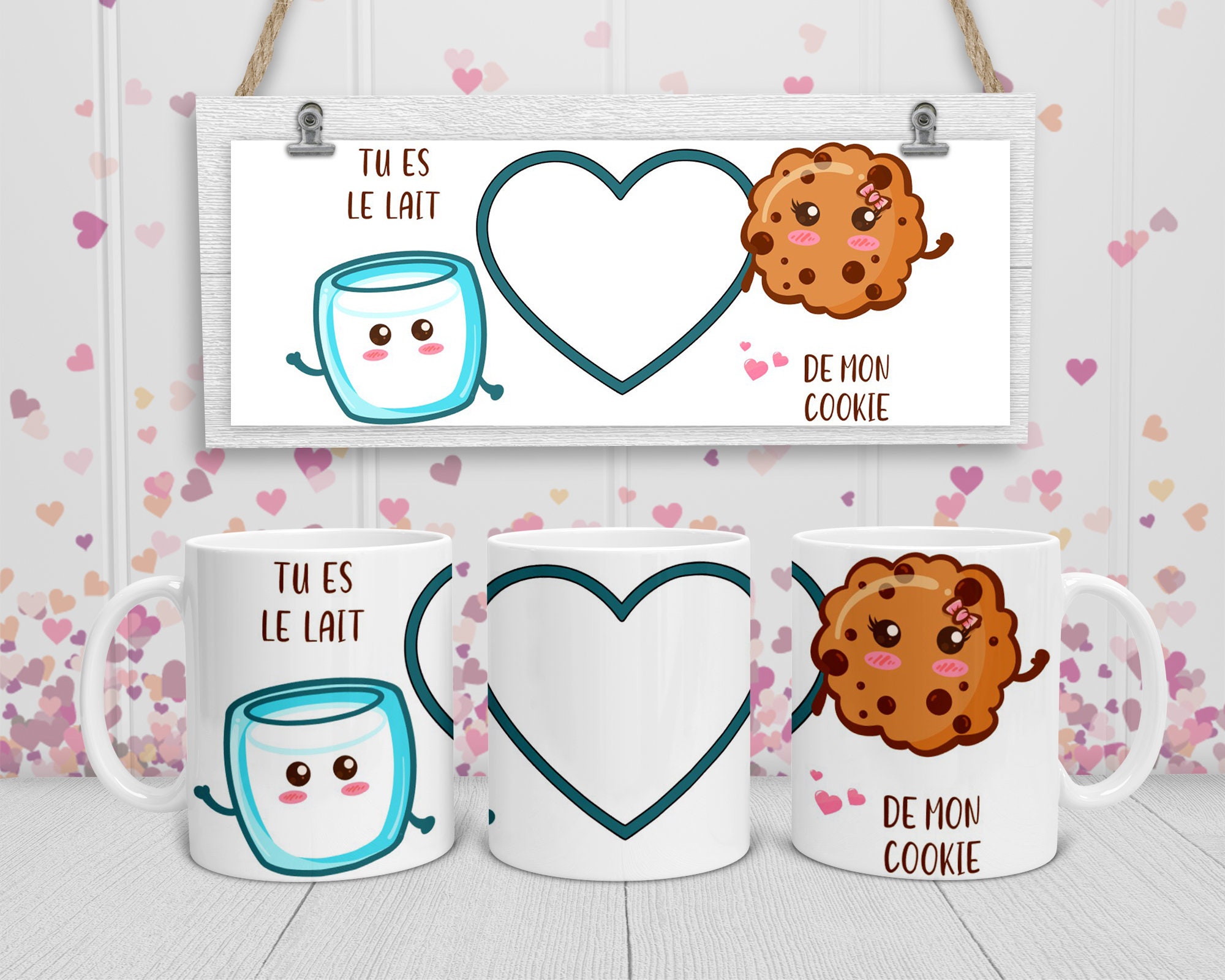 Mug Personnalisé St Valentin Mug Photo Mug Cadeau Tu Es Le Lait de Mon Cookie 