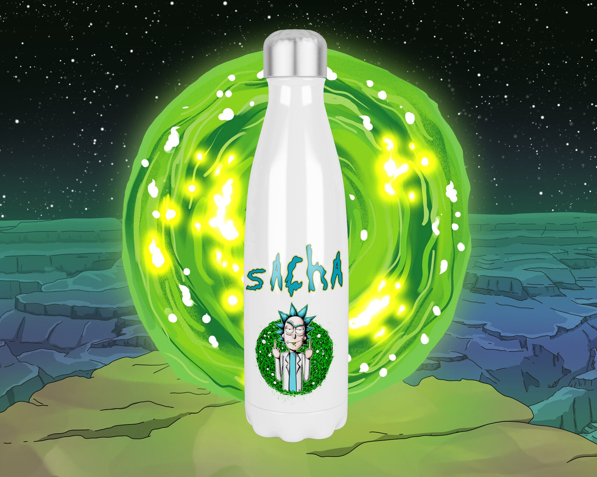 Bouteille Isotherme Personnalisée Thème Rick & Morty