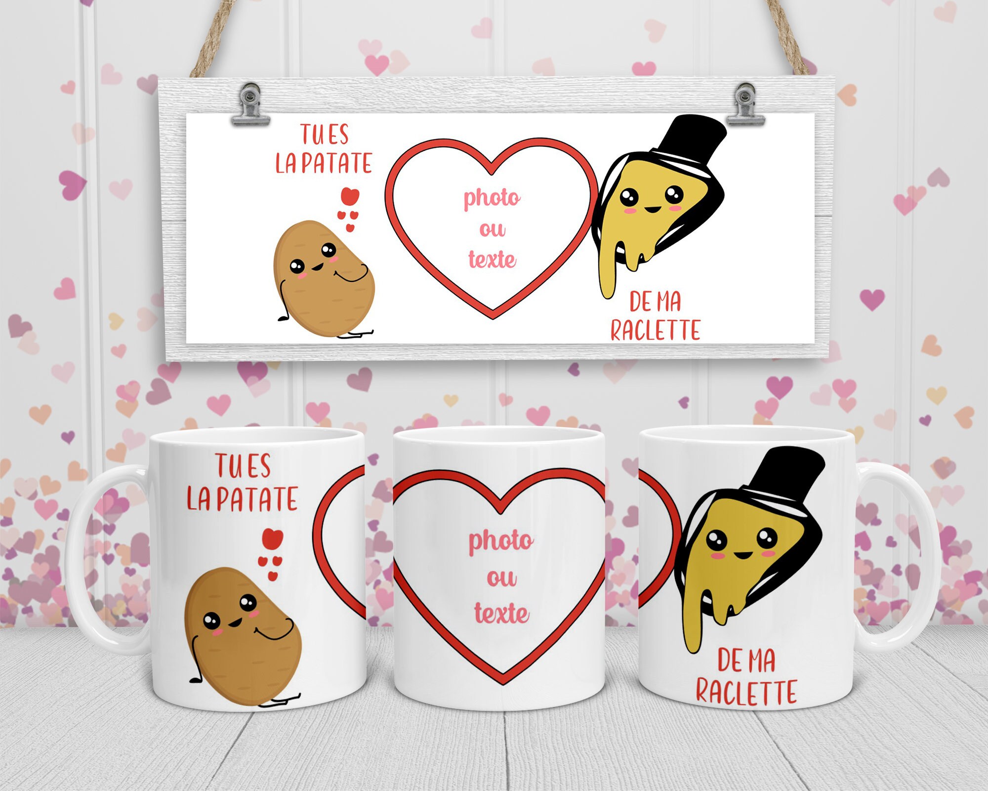 Mug Personnalisé St Valentin Mug Photo Mug Cadeau Tu Es La Patate de Ma Raclette