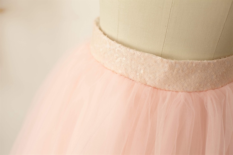 Blush Pink Tulle Skirt/Short Women Sequin Skirt/TUTU Tulle Etsy