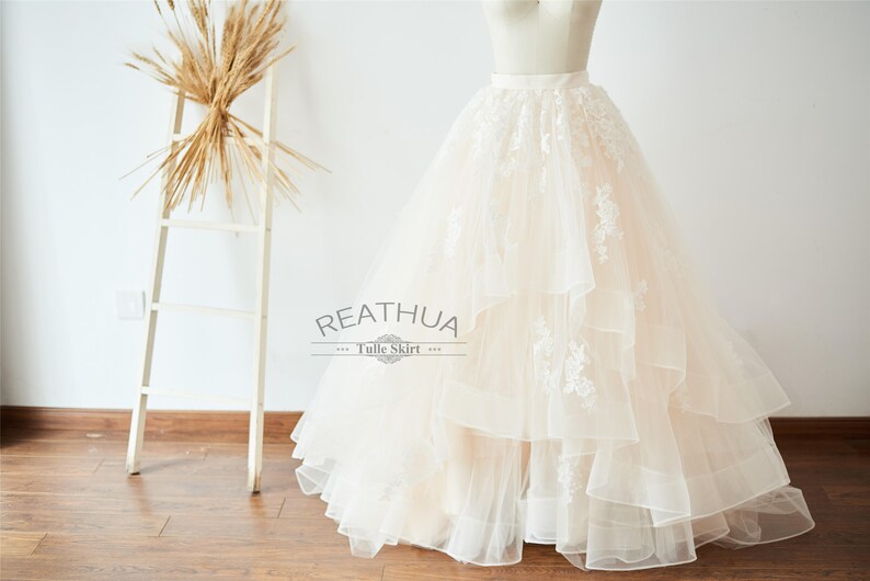 women's lace and tulle dress