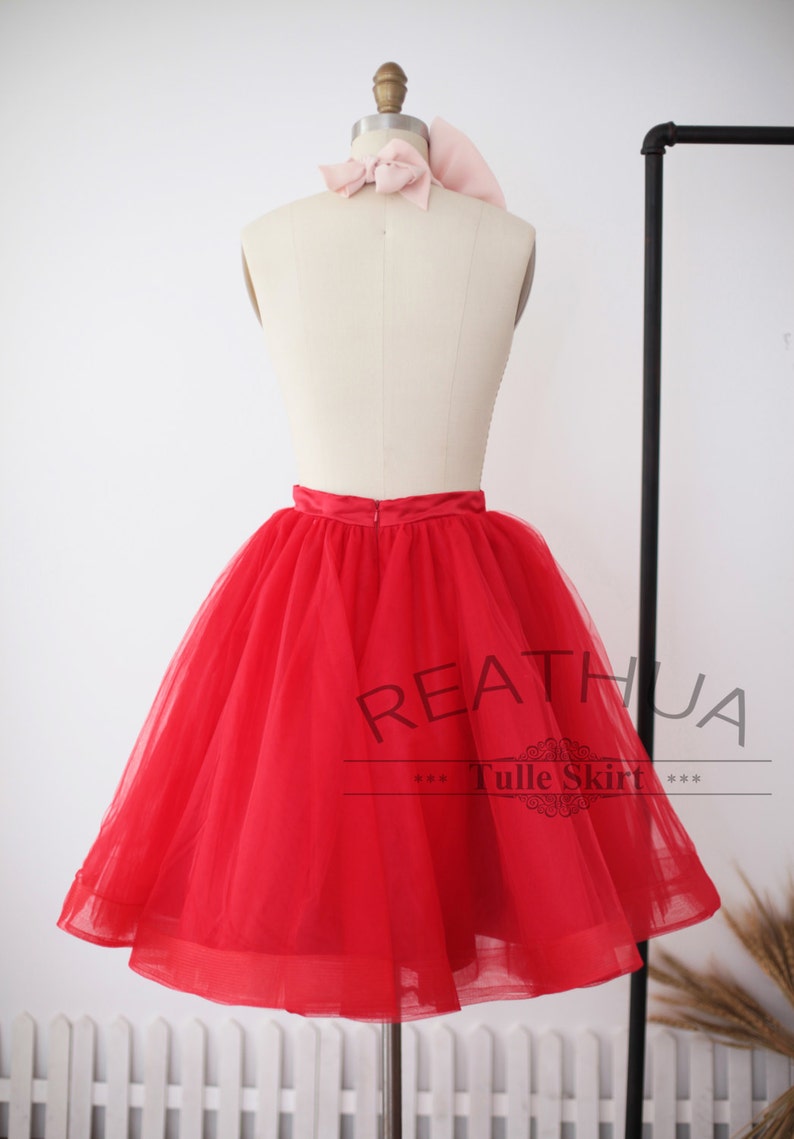 Red Horsehair Tulle Skirt/Short Women Tulle Skirt/TUTU Tulle Etsy