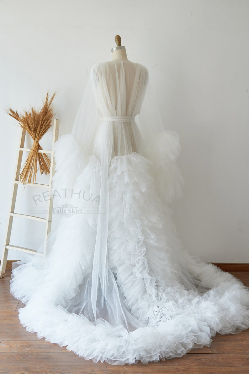 Off White Ivory Tulle Maternity Dress Photo Shoot Photo