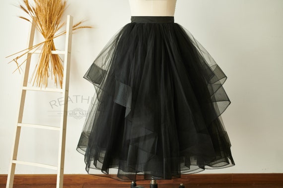 womens tulle midi skirt