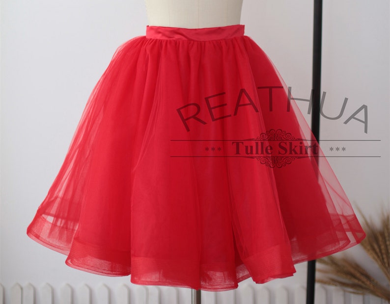 Red Horsehair Tulle Skirt/Short Women Tulle Skirt/TUTU Tulle Etsy