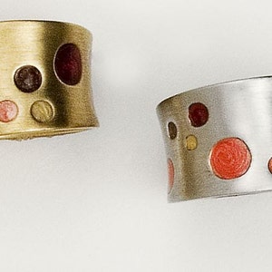 Three Colors Ring Gold or Palladium Plated Handmade by Jennifer Love image 5