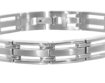 Men Silver Bracelet, Unisex Jewelry, Men's Bracelet, Men Cuff Bracelet, Men's Chain Bracelet, Men's Jewellery, Gift for Boyfriend, Husband