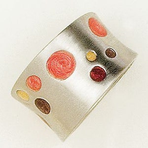 Three Colors Ring Gold or Palladium Plated Handmade by Jennifer Love image 4