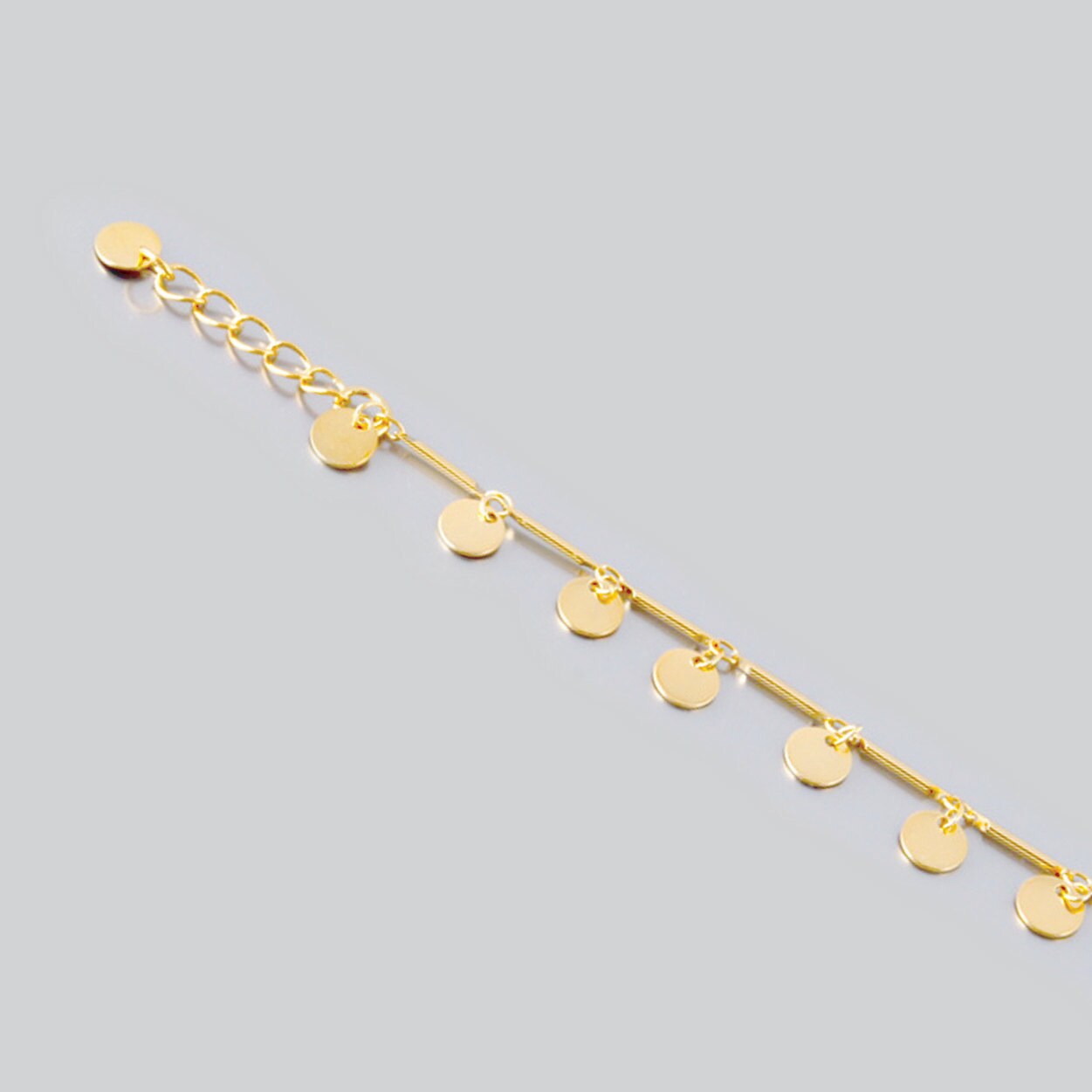 Women Anklet Gold Plated or White Rhodium Handmade by Jennifer Etsy