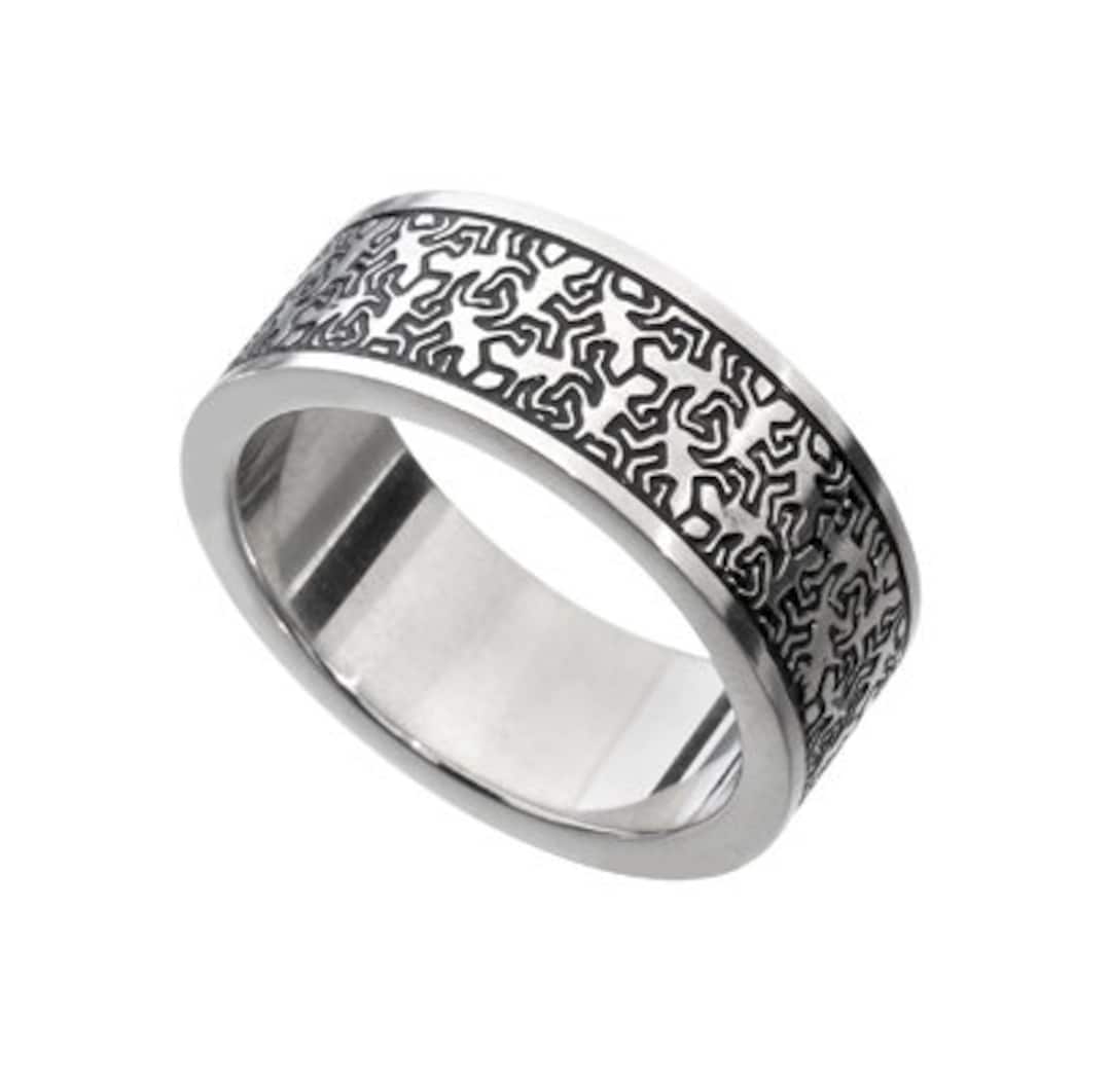 Keith Haring Style Men's Ring Engraved Ringstainless - Etsy