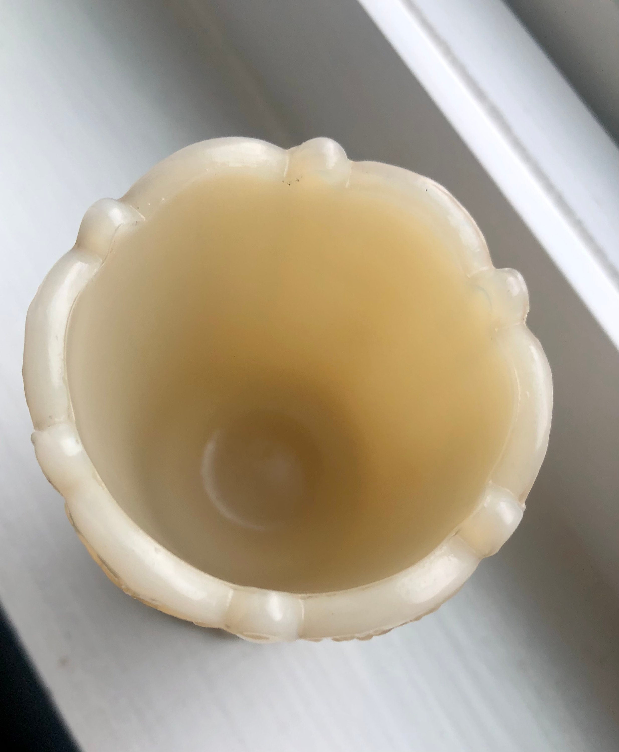 Vintage Fenton Custard Glass Toothpick Holder Daisy Panel Etsy