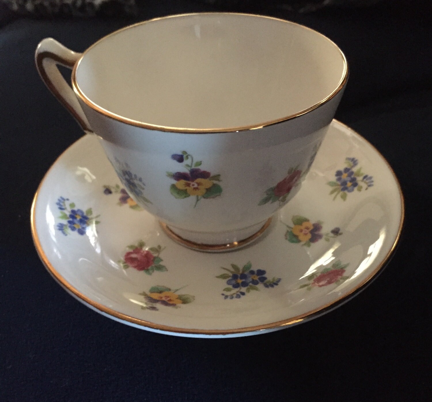 Royal Victoria Fine Bone China Floral Tea Cup and Saucer Etsy