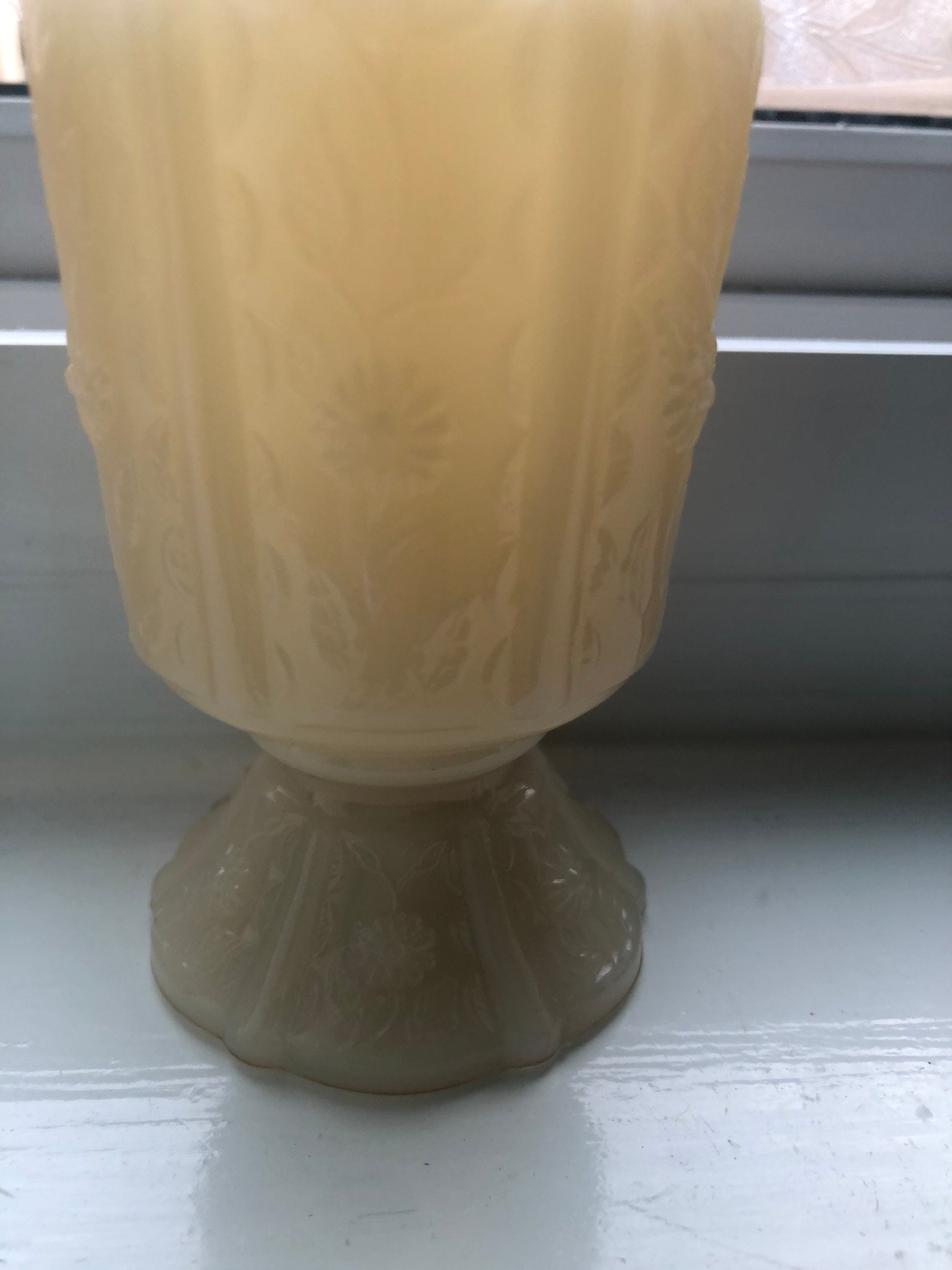 Vintage Fenton Custard Glass Toothpick Holder Daisy Panel Etsy