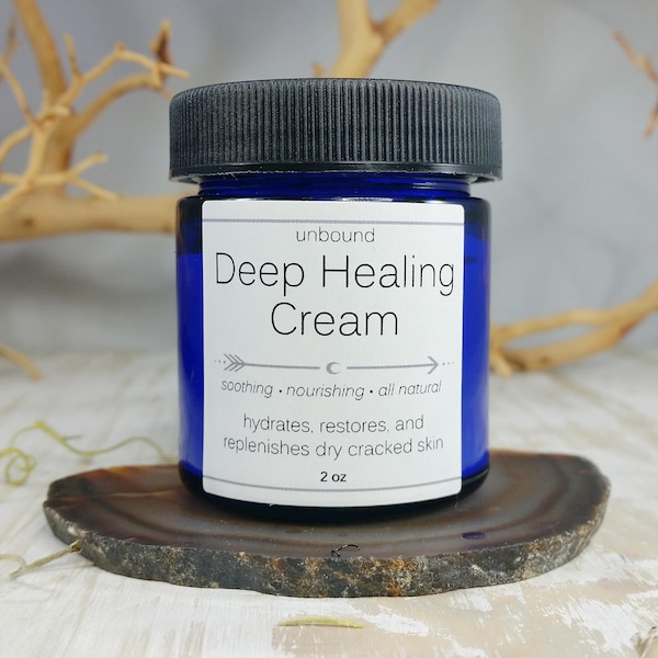 Deep Healing Cream, Healing Cream, Eczema Cream, Psoriasis Cream, Intense Moisturizer, Dry Skin Relief, Moisturizer, Essential Oils Cream