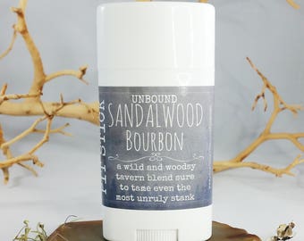 Probiotic Deodorant, Natural Deodorant, Mens Natural Deodorant, Sandalwood Bourbon Deodorant, Soothing Deodorant, Pit Stick