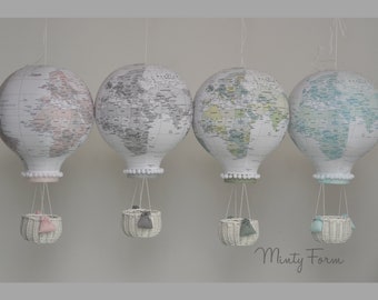 Hot Air Balloon Mobile | Travel Theme Nursery | Custom Mobile | Addition to Cloud Baby Mobile | Welcome Baby Gift