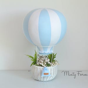 Standing Hot Air Balloon | Balloon Centerpiece | Travel Theme Nursery | Custom Mobile | Addition to Cloud Baby Mobile | Welcome Baby Gift