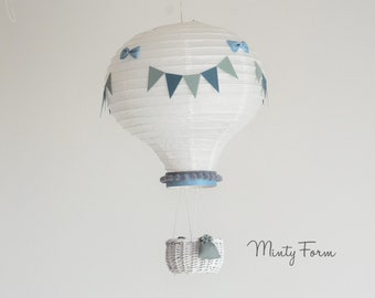 Lámpara de globo aerostático / Pantalla de lámpara para niños / Habitación infantil con temática de viajes / Lámpara de globo / Luz para habitación de bebé