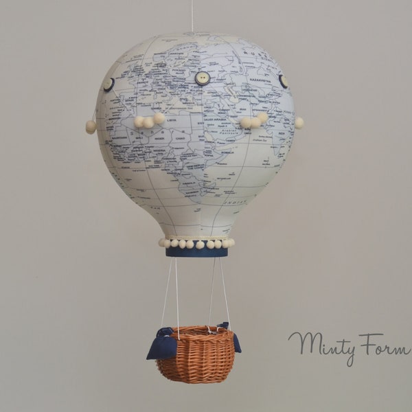 Hot Air Balloon Mobile | Travel Theme Nursery | Custom Mobile | Addition to Cloud Baby Mobile | Welcome Baby Gift