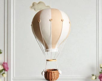 Hot Air Balloon Baby Mobile, Adventure Nursery Decor, Ceiling Mounted Crib Mobile, Baby Shower Gift