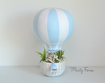 Standing Hot Air Balloon | Balloon Centerpiece | Travel Theme Nursery | Custom Mobile | Addition to Cloud Baby Mobile | Welcome Baby Gift
