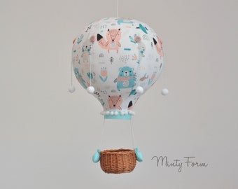 Hot Air Balloon Mobile | Travel Theme Nursery | Custom Mobile | Addition to Cloud Baby Mobile | Welcome Baby Gift