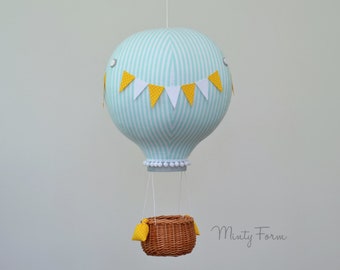 Hot Air Balloon Mobile | Travel Theme Nursery | Custom Mobile | Addition to Cloud Baby Mobile | Welcome Baby Gift