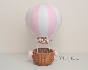 Standing Hot Air Balloon | Balloon Centerpiece | Travel Theme Nursery | Custom Mobile | Addition to Cloud Baby Mobile | Welcome Baby Gift