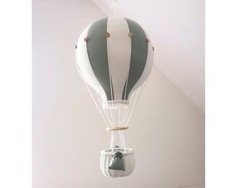 Hot Air Balloon Baby Mobile, Adventure Nursery Decor, Ceiling Mounted Crib Mobile, Baby Shower Gift