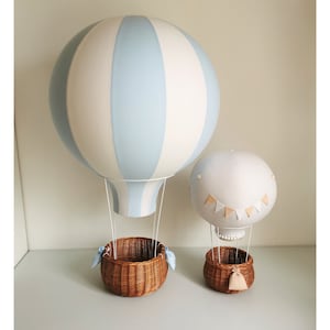 ENORME mongolfiera da 1 METRO con cesto di vimini - decorazione per tema viaggio per asilo nido, baby shower, battesimo, compleanno, matrimonio