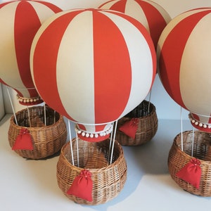 Standing Hot Air Balloon | Balloon Centerpiece | Travel Theme Nursery | Custom Mobile | Addition to Cloud Baby Mobile | Welcome Baby Gift