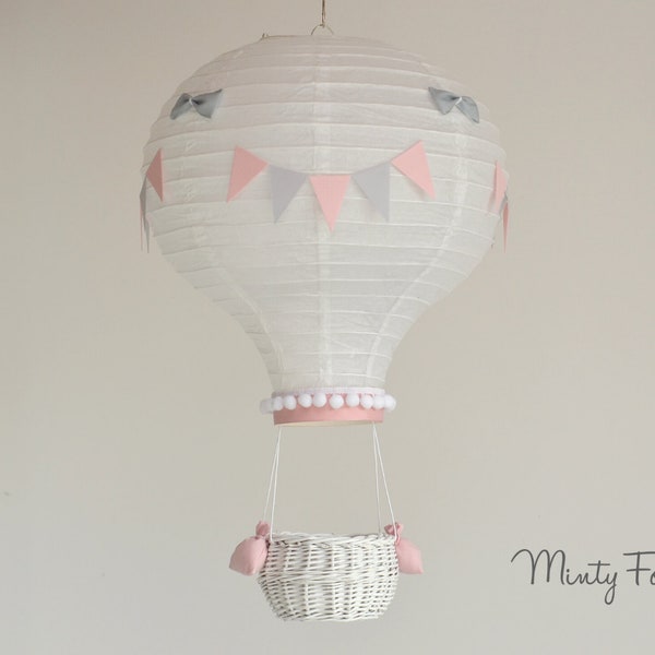 Hot Air Balloon Lamp | Kids Lamp Shade | Travel Theme Nursery | Balloon Lamp | Baby Room Light