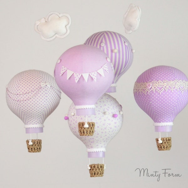 Hot Air Balloons Mobile - Coral main image 0