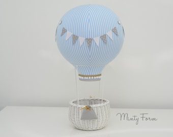 Stehender Heißluftballon | Ballon-Mittelstück | Reise Thema Kinderzimmer | Personalisiertes Handy | Ergänzung zu Cloud Baby Mobile | Willkommen Baby Geschenk