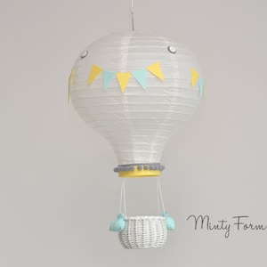 Hot Air Balloon Lamp | Kids Lamp Shade | Travel Theme Nursery | Balloon Lamp | Baby Room Light