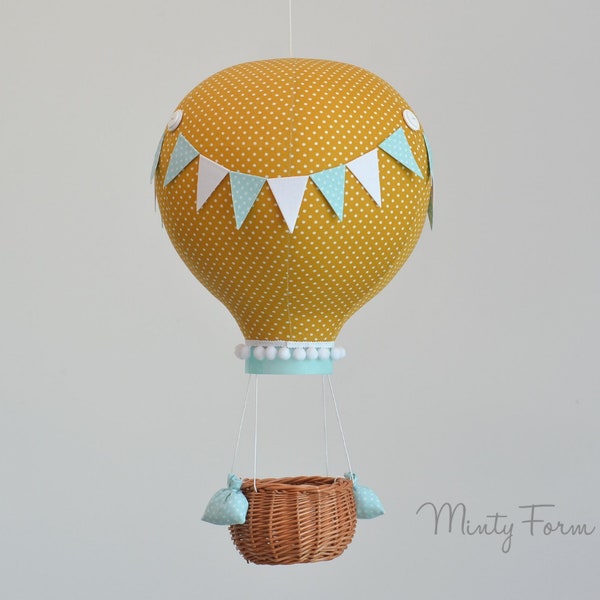 Hot Air Balloon Mobile | Travel Theme Nursery | Custom Mobile | Addition to Cloud Baby Mobile | Welcome Baby Gift