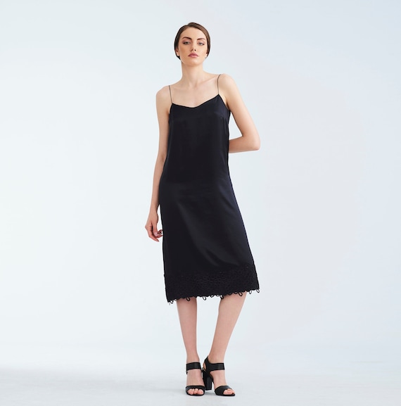 embroidered satin slip dress Endless Rose
