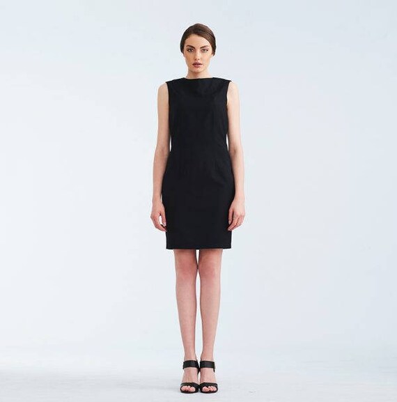 black tight dress knee length