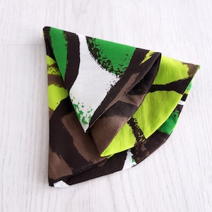 Round two side bright colorful cotton men&#39;s pocket square