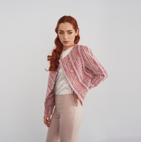 Pink Wool Boucle Jacket 36, 1994