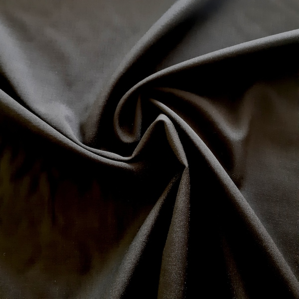 Black fine wool fabric for suits and dresses