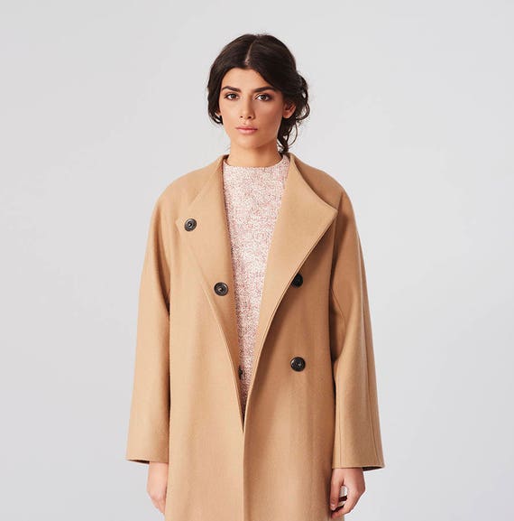 beige wrap coat womens