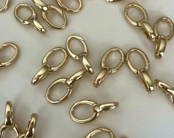 5pcs Gold plating clasp ,21*10 mm snake hook ,lobster clasps ,jewelry clasp